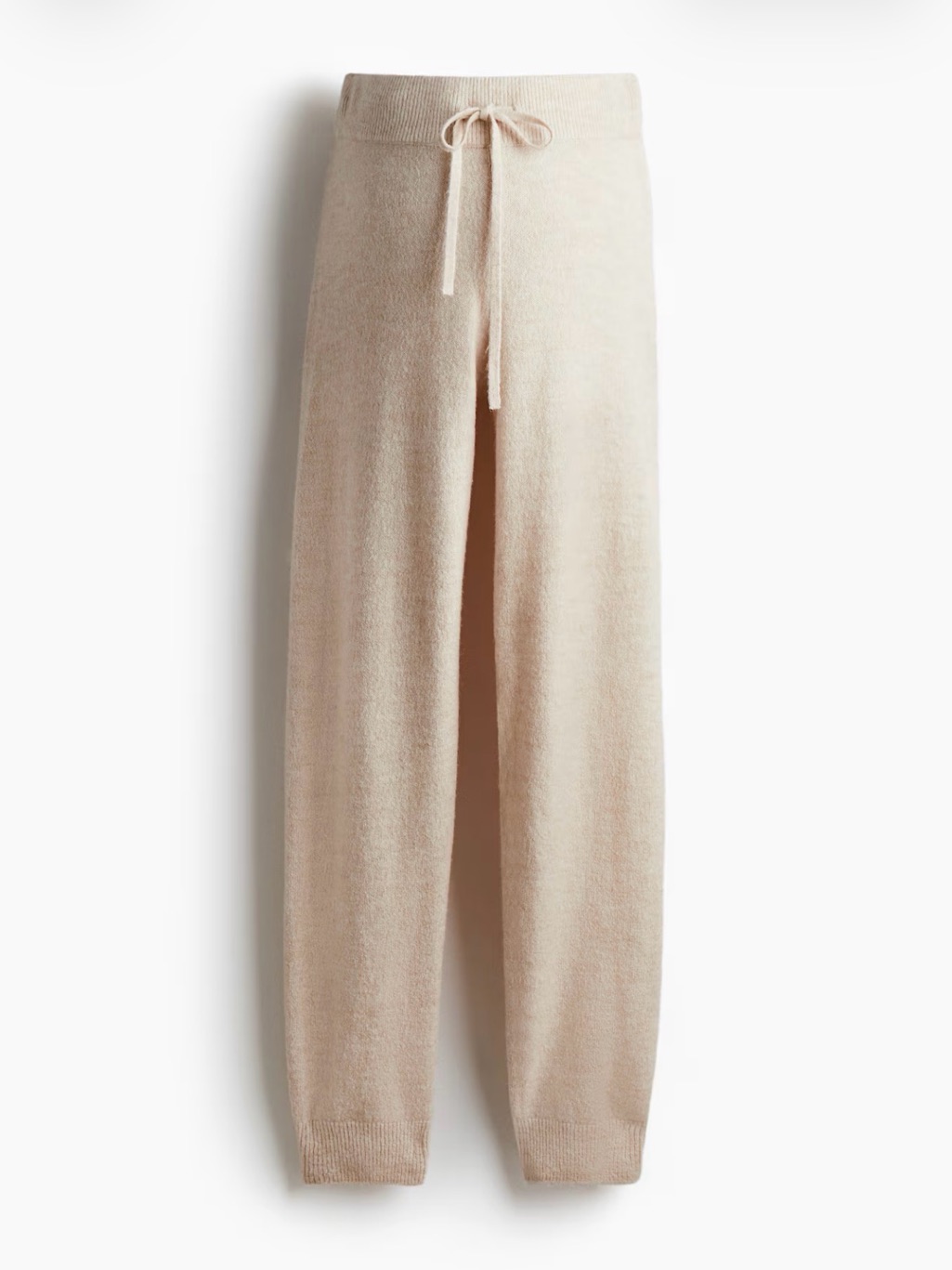 Nwt H&M Mama Maternity Before & After Knit Joggers - Light Beige Melange